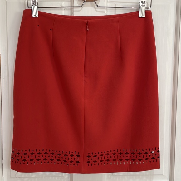 Banana Republic || Mini Skirt with Laser Cut Hem; Burnt Orange; Size 4 - Picture 6 of 12